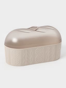 Хлебница с крышкой Альтернатива «Меланж», 33×16×19 см, пластик, бежевая