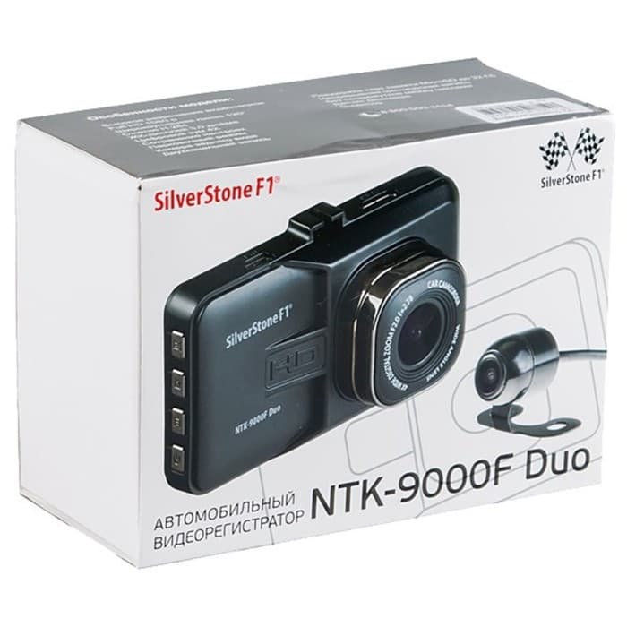 Видеорегистратор SilverStone F1 NTK-9000F Duo, две камеры, 3", обзор 120°, 1920×1080