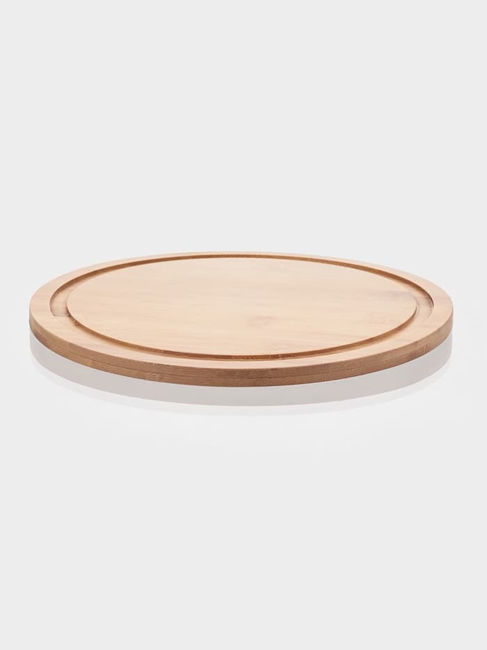 Блюдо с крышкой Доляна «Эстет», d=23.5 см, бамбук, пластик