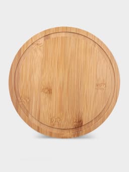 Блюдо с крышкой Доляна «Эстет», d=23.5 см, бамбук, пластик