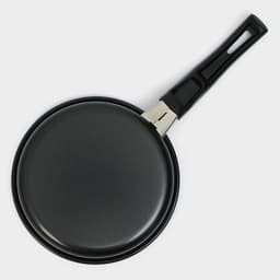 Сковорода Доляна Promo, d=14 см, бакелитовая ручка, антипригарное покрытие, углеродистая сталь, чёрная