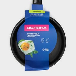 Сковорода Доляна Promo, d=14 см, бакелитовая ручка, антипригарное покрытие, углеродистая сталь, чёрная