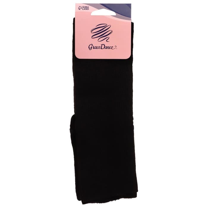 Гетры для гимнастики и танцев Grace Dance №1, длина 60 см, цвет чёрный