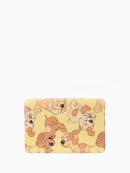 Обложка для проездного, пропуска, с принтом «Щенки», жёлтая