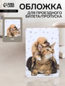 Обложка для проездного, пропуска, с принтом, белая