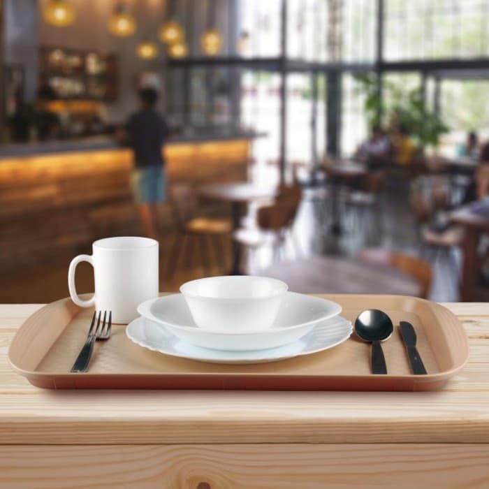 Поднос RESTOLA, 42.5×32 см, пластик, коричневый