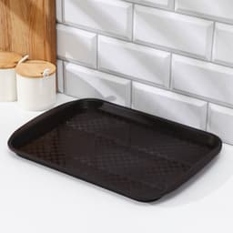 Поднос прямоугольный RESTOLA, 36.5×27 см, пластик, коричневый