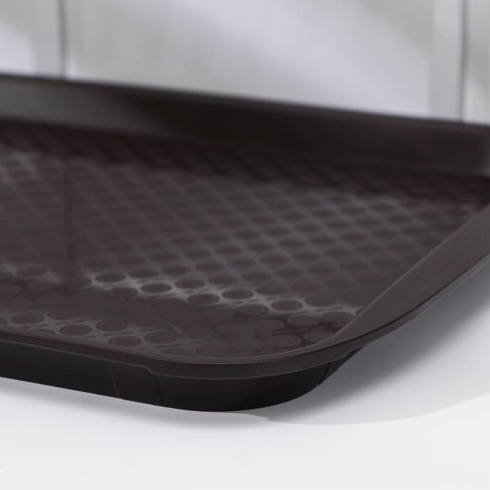 Поднос прямоугольный RESTOLA, 36.5×27 см, пластик, коричневый