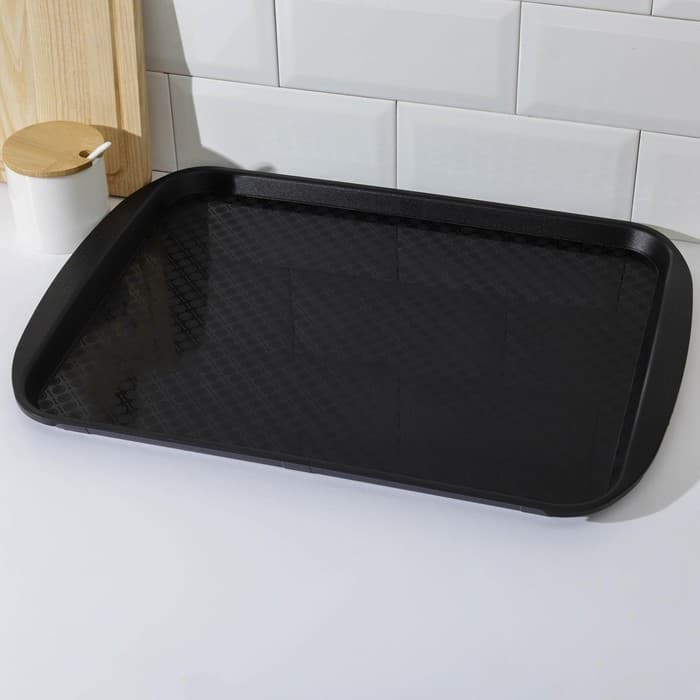 Поднос RESTOLA, 49×35 см, прямоугольный, пластик, чёрный