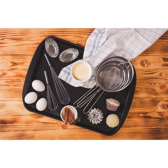 Поднос RESTOLA, 49×35 см, прямоугольный, пластик, чёрный