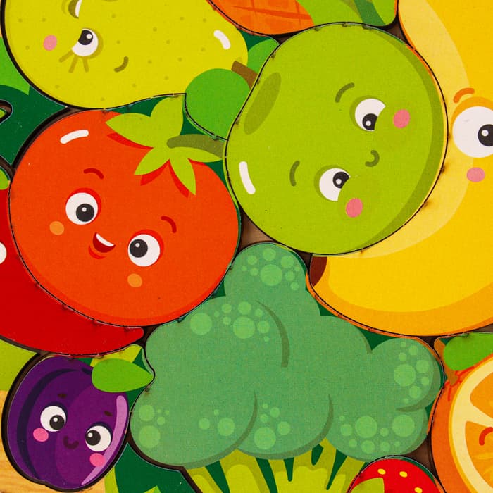 Рамка - вкладыш Лесная мастерская «Фруктики», 13 деталей, 20×20 см