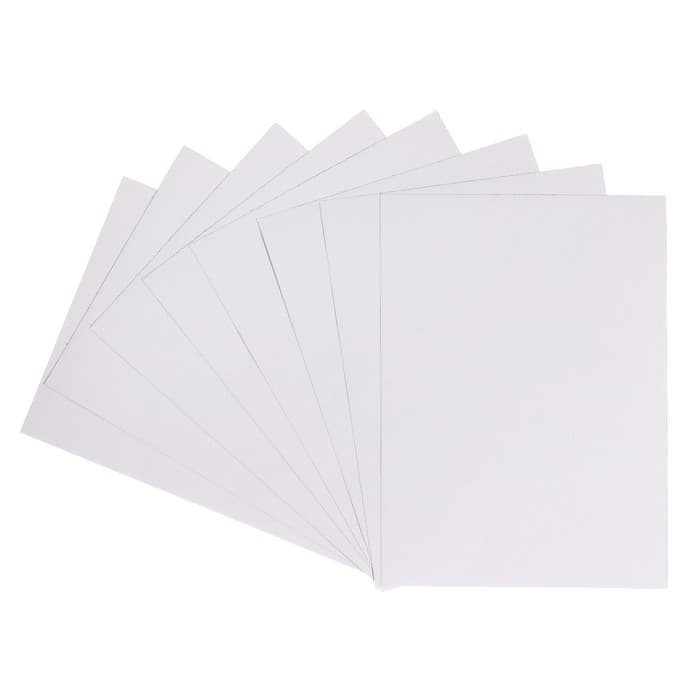 Картон белый А4, 8 листов «Каляка-Маляка», немелованный, в папке