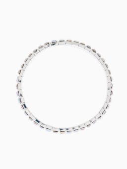 Браслет со стразами «Лёд», d=5 см, 1 ряд, 4 мм, радужный в серебре