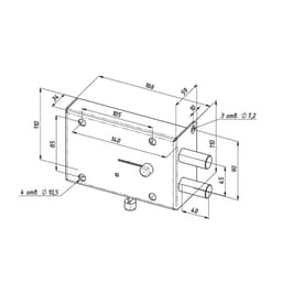 Замок гаражный «Сенат», 236, ЗГС 4, 3 ключа