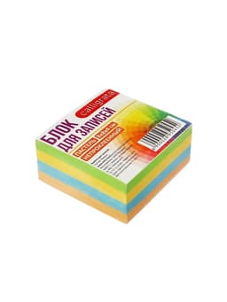 Блок бумаги для записей Calligrata, 8×8×4 см, 80 г/м², непроклеенный, цветной, пастель