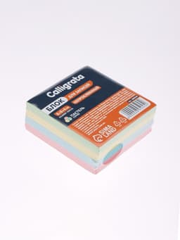 Блок бумаги для записей Calligrata, 8×8×3 см, 80 г/м², непроклеенный, цветной, пастель, МИКС