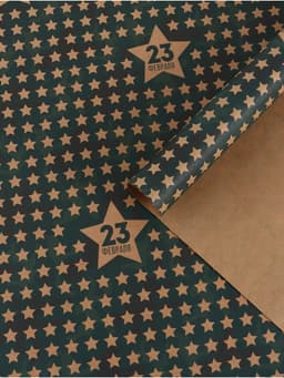 Бумага упаковочная крафт «Звёзды 23 февраля», 50×70 см