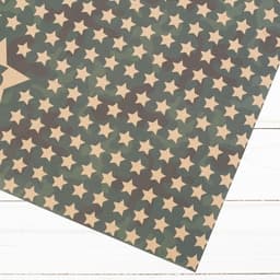 Бумага упаковочная крафт «Звёзды 23 февраля», 50×70 см