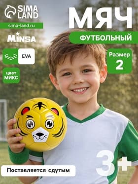 Футбольный мяч, машинная сшивка, 32 панели, р. 2, EVA, цвет МИКС