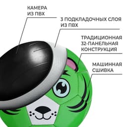 Футбольный мяч, машинная сшивка, 32 панели, р. 2, EVA, цвет МИКС