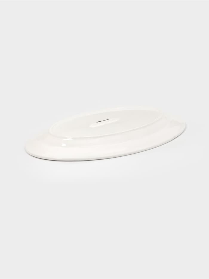 Блюдо сервировочное c утолщённым краем Доляна White Label, 37×23.5×3 см, фарфор, белое