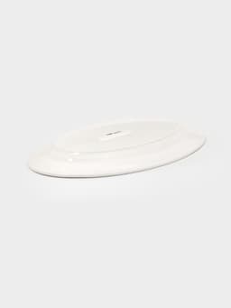 Блюдо сервировочное c утолщённым краем Доляна White Label, 37×23.5×3 см, фарфор, белое