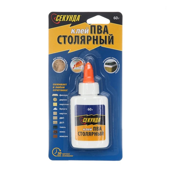 Клей ПВА столярный «Секунда», 60 г