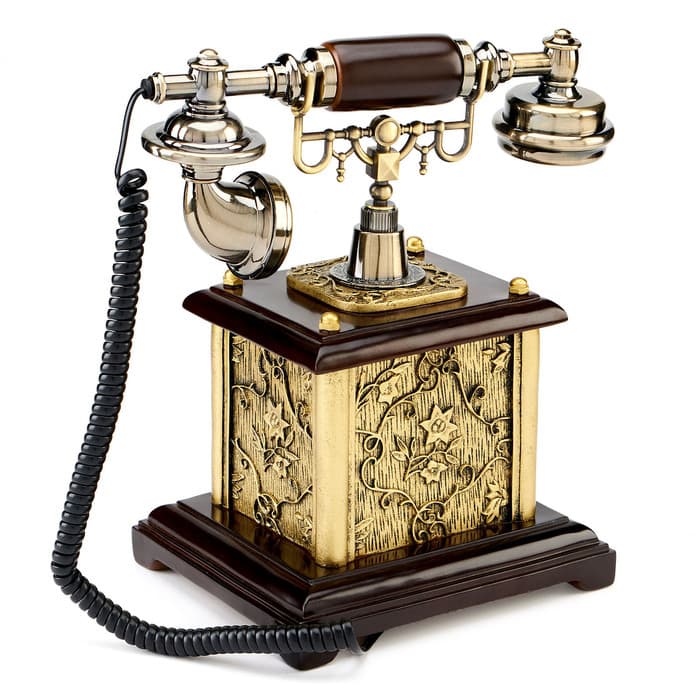 Ретро-телефон «Постамент», громкая связь, 16×26 см