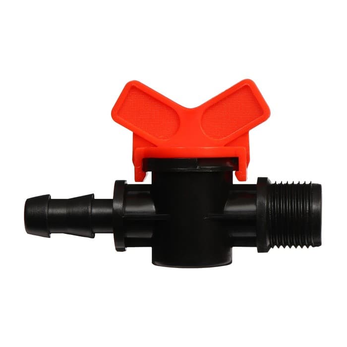 Клапан регулирующий, наружная резьба 1/2", для шланга 10 мм, пластик, Greengo