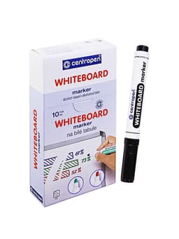 Маркер для доски Centropen 8559, узел 5.0 мм, ширина линии 2.5 мм/1-4.6 мм, спиртовой, чёрный