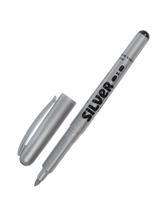Маркер для декора Centropen 2690, перманентный, узел 3.8 мм, линия 1.5-3.0 мм, серебристый