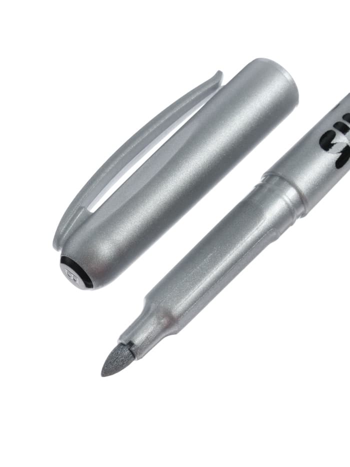 Маркер для декора Centropen 2690, перманентный, узел 3.8 мм, линия 1.5-3.0 мм, серебристый