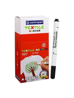 Маркер для ткани Centropen 2739, узел 3.9 мм, линия 1.8 мм, чёрный