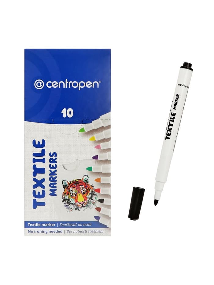 Маркер для ткани Centropen 2739, узел 3.9 мм, линия 1.8 мм, чёрный