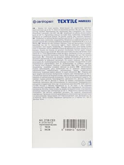 Маркер для ткани Centropen 2739, узел 3.9 мм, линия 1.8 мм, чёрный