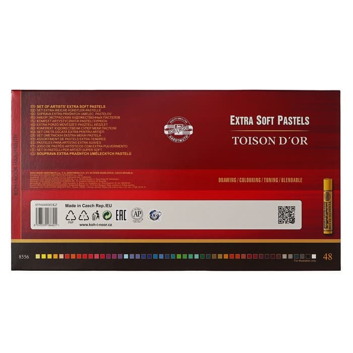 Пастель сухая экстра-мягкая художественная 48 цветов, Koh-I-Noor TOISON D`OR=8556/48
