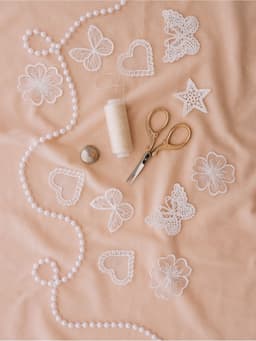 Аппликация для одежды «Бабочки», кружевная, 5.5×4 см, 10 шт., белая