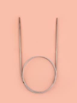 Спицы круговые, для вязания, с металлическим тросом, d=3 мм, 14/80 см