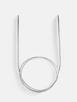 Спицы круговые, для вязания, с металлическим тросом, d=3 мм, 14/100 см