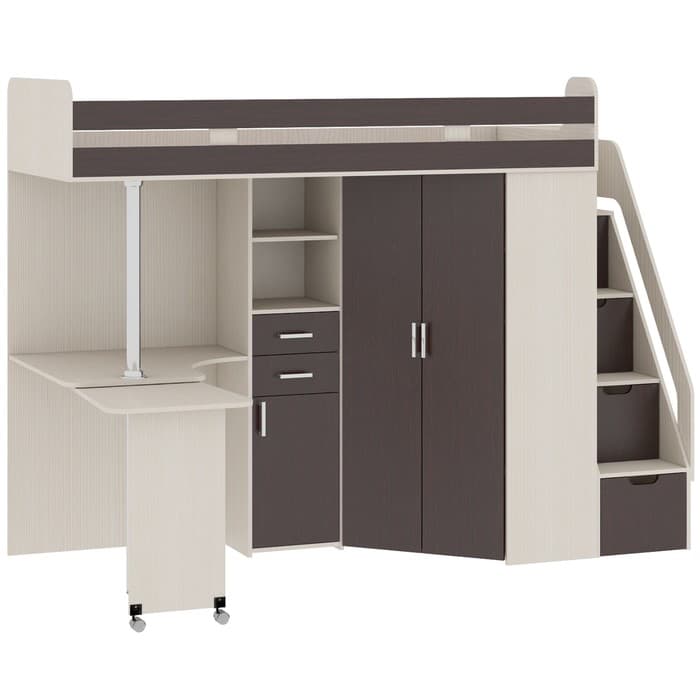 Кровать Карамель 77-03 2248х836/1335х1786  Анкор светлый/Бодега тёмный