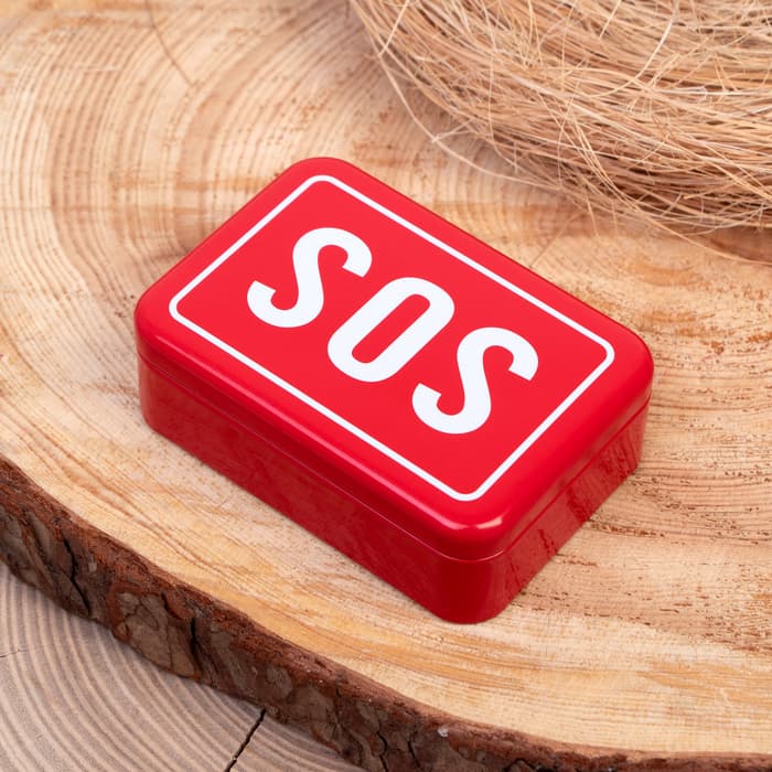 Набор для выживания 6 в 1: свисток, компас, цепь, карта выжив, кремень, универсальный нож