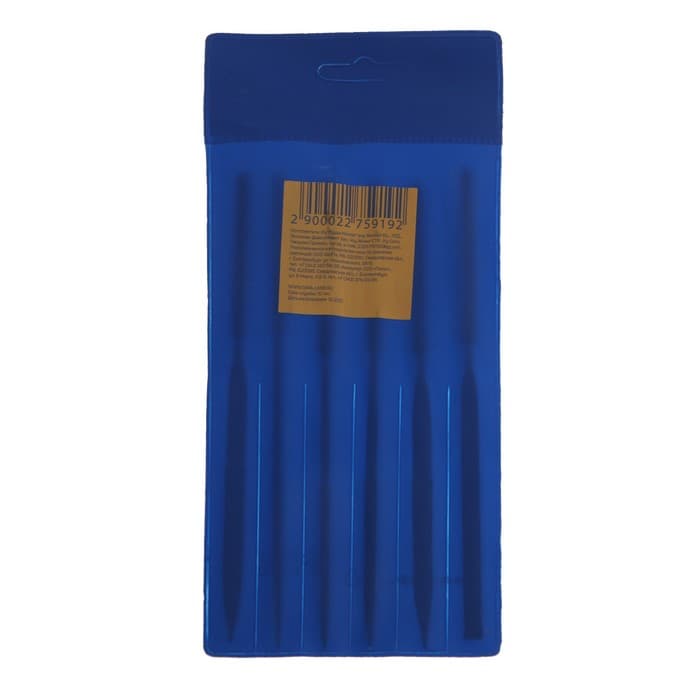 Набор надфилей алмазных ТУНДРА, обрезиненные рукоятки, 50×140×3 мм, 6 шт.