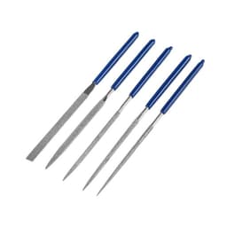 Набор надфилей алмазных ТУНДРА, обрезиненные рукоятки, 70×140×3 мм, 5 шт.