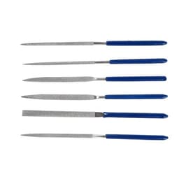 Набор надфилей алмазных ТУНДРА, обрезиненные рукоятки, 70×140×3 мм, 6 шт.