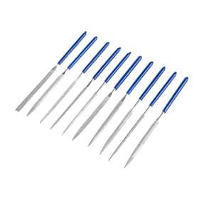 Набор надфилей алмазных ТУНДРА, обрезиненные рукоятки, 70×140×3 мм, 10 шт.