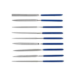 Набор надфилей алмазных ТУНДРА, обрезиненные рукоятки, 70×140×3 мм, 10 шт.