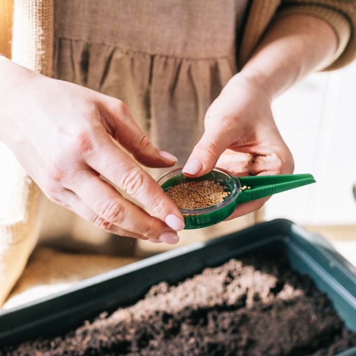 Сеялка для семян, ручная, для точечной посадки, длина 12 см, пластик