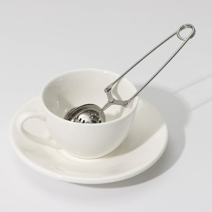 Ситечко для чая Доляна «Мята», 16.5 см, нержавеющая сталь, серебристое