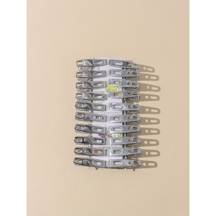 Прищепки бельевые Доляна, 4.5 см, 20 шт., металл, серебряные