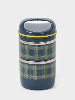 Ланч бокс TAKE IT EASY «Аланхе», 1.08 л, 2 уровня, нержавеющая сталь, синий